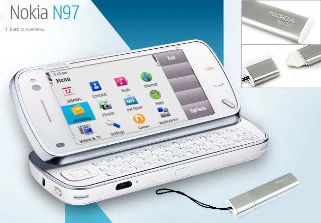 HQ Silver STYLUS TOUCH PEN FOR Nokia N97 N97 Mini 5800 - Image 1 of 1