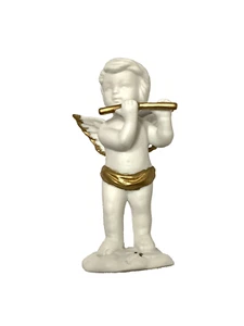 RUSS angelic treasures porcelain angel figurine BOY PLAYING FLUTE  - Picture 1 of 5