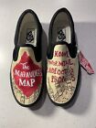 RARE Hand Painted Harry Potter Marauders Map VANS OFF THE WALL Slip Ons M7.5/W9
