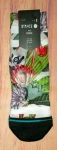 STANCE KIDS BOYS YOUTH FLORAL TROPICAL CASUAL CREW SOCKS SIZE S (7-10) - Picture 1 of 1
