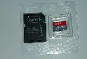 SanDisk 200GB Micro SD SDXC Ultra 100MB/s A1 Class 10 U1 SD 200 GB microSD TF - Photo 1/3