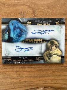 SIMON WILLIAMSON DEEP ROY DUAL AUTO #05 /25 Topps 2019 STAR WARS Masterwork the