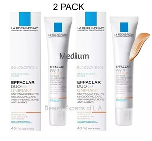 2 PACK  -MEDIUM- La Roche Posay Effaclar Duo + Unifiant Medium 40ml EXP 11/26 - Picture 1 of 9