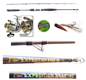 Kit Pesca Vertical Jigging Canna Expedition 1.80m Mulinello Treccia Inchiku EH - Foto 1 di 1