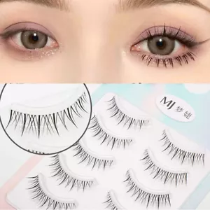5 Pairs/set Lashes False Eyelashes Natural Long Thick Wispy Fake Eye Strip - Picture 1 of 13