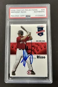 2008 Tristar Projections #34 Anthony Rizzo PSA/DNA Signed Auto Red Sox Yankees - Picture 1 of 3