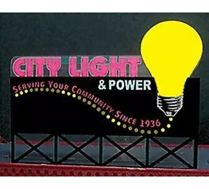 Miller Engineering ~ HO or O Scale ~ City Light & Power Animated Billboard ~9281 - Picture 1 of 1