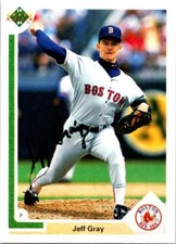 Jeff Gray autographed Baseball Card (Boston Red Sox) 1991 Upper Deck #685