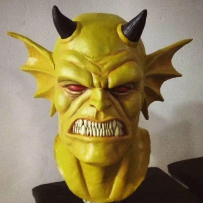 Máscara Etrigan el Demonio Capucha de Látex Disfraz Juegos con disfraces Utilería Talla Adulto Foto 1 de 4