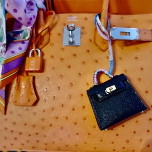 DIJES HERMÉS MICRO KELLY TWILLY LAGARTO NEGRO - Imagen 1 de 4