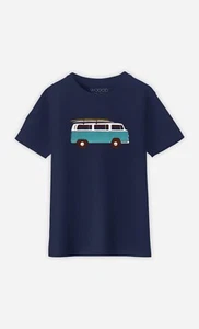 Children's T-Shirt Boy Short Sleeves Navy Blue, BLUE VAN - Picture 1 of 3