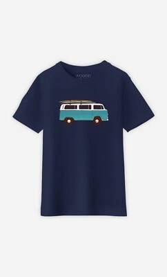 Children's T-Shirt Boy Short Sleeves Navy Blue, BLUE VAN - Image 1 of 2