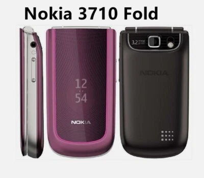 Nokia 3710 Fold Flip Phone 3G GSM Unlocked Bluetooth MP3 Phone + 1 Year WARRANTY - Image 1 of 4