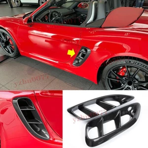 2017-2022 For Porsche 718 Boxster Cayman Carbon Fiber Intake Side Air Vents Trim - Picture 1 of 12