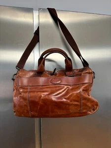 Vintage hellbraune Leder Schultertasche Handtasche Hobo Style von Fossil 45cm x28cm x10cm - Bild 1 von 16