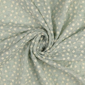 0.5m voile embroidery, mint, 2087067036 (EUR 21.90/m) - Picture 1 of 1