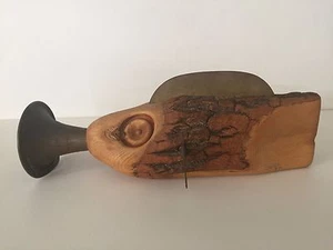 Rare Handmade Carved Wooden Fish Sculpture Figurine, Signed by Artist - Picture 1 of 8