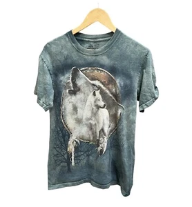 The Mountain Tie Dye Wolf Wölfe grünes T-Shirt Small - Bild 1 von 3