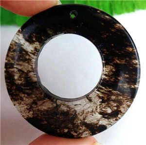 52x6mm Black Cherry Quartz Donuts Pendant Bead HL80115 - Imagen 1 de 1