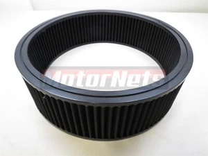 Filtro reutilizable elemento purificador de aire lavable de alto flujo negro 14"x4" Chevy Ford - Imagen 1 de 6