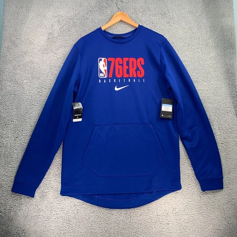 Nike Philadelphia 76ers NBA Warm Up Sweatshirt Size Medium Tall AV1398-495 New Cover