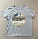 Yellowstone Shirt Womens XL Blue Short Sleeve Round Neck Logo National Park
