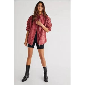 Chaqueta de punto acolchada Free People Dolman Top de gran tamaño con cremallera holgada XS 275594 - Imagen 1 de 9