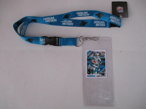 CAROLINA PANTHERS LANYARD WITH TICKET HOLDER PLUS COLLECTIBLE PLAYER CARD Cover