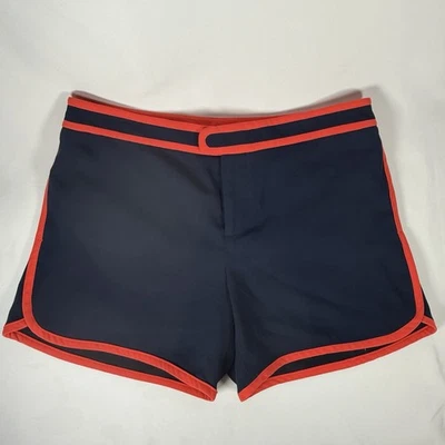 Pantalones cortos para mujer Tommy Hilfiger crepé azul marino y naranja con punta elegante talla 8 Foto 1 de 4