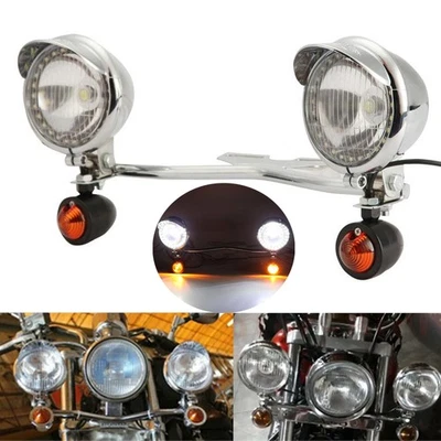 Passing Turn Signal Spot Light Bar For Honda VTX1300C VTX1800C VTX 1800 N - Image 1 of 4