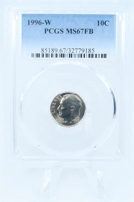 1996-W PCGS MS67FB Roosevelt Dime Business Strike 10C - Image 1 of 2