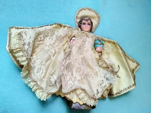 💙Vtg 1965🍃🥀Infant Jesus of Prague Chalkware Columbia Statuary🥀🍃 Italy (tlc) - Picture 1 of 18