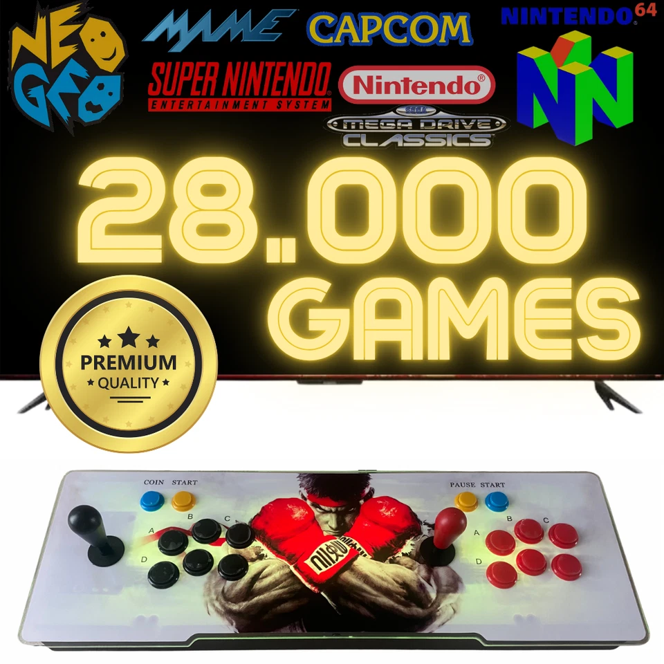 Consola Pandora Box Arcade con 28000 Juegos Retro con LED y Sistema de Sonido - Immagine 1 di 4