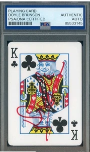 Doyle Brunson Signed King Of Clubs Poker Playing Card Autograph PSA/DNA HOF WSOP - Picture 1 of 2