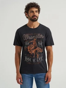 Camiseta Western manga corta Wrangler, Wrangler 112365295. Nuevo con etiquetas. Negro Muchas tallas - Imagen 1 de 2