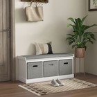 Shoe Bench with Seat, Shoe Storage Bench with Fabric Drawers