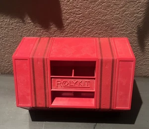 Vintage ROLYKIT Red Organizer Roll-Up Case Tackle Tool Box Craft Storage - Picture 1 of 3
