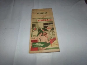 Vintage Sinclair Nebraska & United States Road map Omaha Council Bluff Hastings - Picture 1 of 10