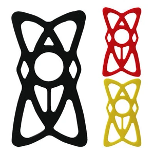 2PCS Motorcycle X Web Grip Silicone Cell Phone Holder Band Security Rubber - Photo 1 sur 15