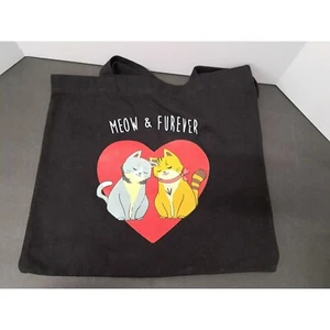 Bolsa para libros Forever 21 Meow and Furever Cat tiene etiquetas bolsa para biblioteca de educación en el hogar - Imagen 1 de 6