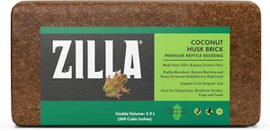 Zilla Coconut Husk Brick, Organic Bedding for Reptiles, Made with 100% Coconut F - Picture 1 of 12