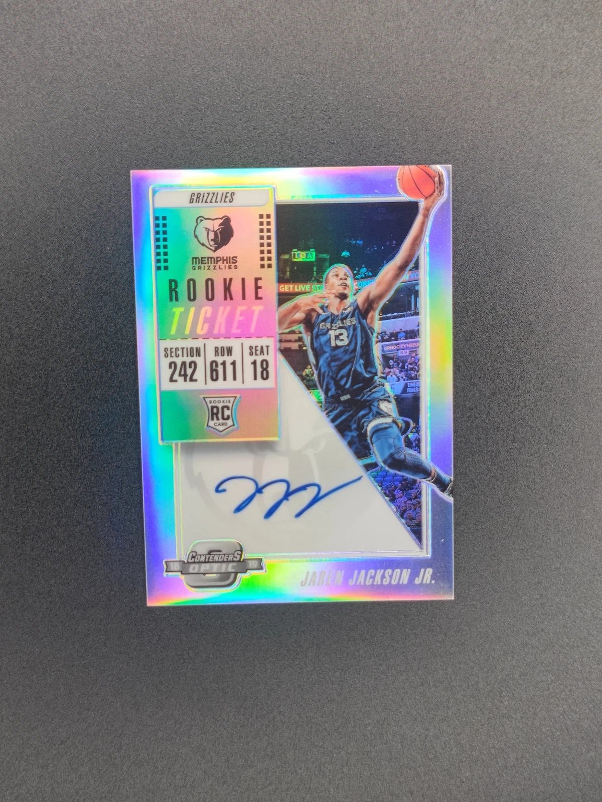 Jaren Jackson Jr. 2018-19 Panini Contenders Optic #115 Auto RC Rookie ---cup