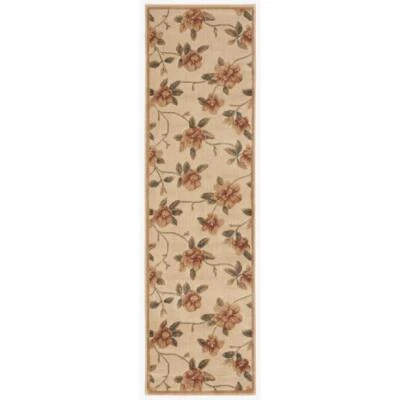 Alfombra Nourison Cambridge Floral Marfil 2'3" x 8' Área, Fácil - Limpieza, No Foto 1 de 4