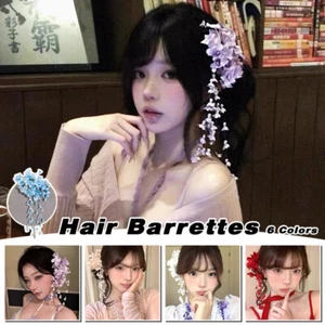 Correas para el cabello novia boda tiara flor perla borla horquilla accesorios para el cabello - Imagen 1 de 18