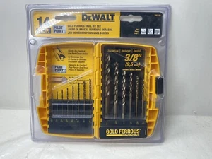 DeWalt 14-teiliges Gold-Eisen-Bohrer-Bit-Set DW1169 für Allzweckbohrungen. NEU - Bild 1 von 2
