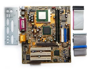 CANYON 6SP2MS-T + CPU Tualatin Celeron 1000Mhz + 512MB RAM + i/o shield + cords - Picture 1 of 10