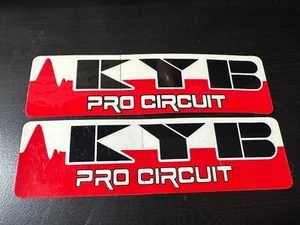 Lot of 2 True Vintage Original KYB Pro Circuit Stickers Motocross Decal MX SX - Bild 1 von 3