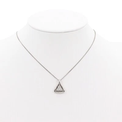 Platinum Round Brilliant Diamond Cluster Pear Shaped Charm Curb Cuba (FPP000656) - Image 1 of 4