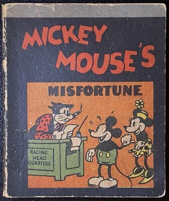 Mini libro vintage de Disney - Mickey Mouse’s Misfortune - publicación Whitman de 1934 Foto 1 de 2