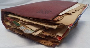 1940's-50's Big Scrap Book,Photos,Postcards,Tickets,Programs,Playbill, Lot  - Picture 1 of 12